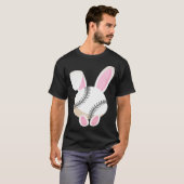 Egg Baseball Rabbit Bunny Ears Funny Easter Day Pl T-Shirt (Vorne ganz)
