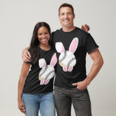 Egg Baseball Rabbit Bunny Ears Funny Easter Day Pl T-Shirt (Unisex)