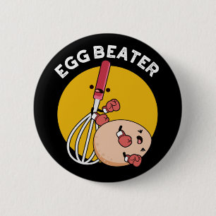 Egg Beater Funny Boxing Pub Dark BG Button