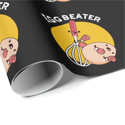 Egg Beater Funny Boxing Pub Dark BG Geschenkpapier (Rolleneckpunkt)
