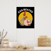Egg Beater Funny Boxing Pub Dark BG Poster (Küche)