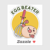 Egg Beater Funny Boxing Puff Aufkleber (Blatt)