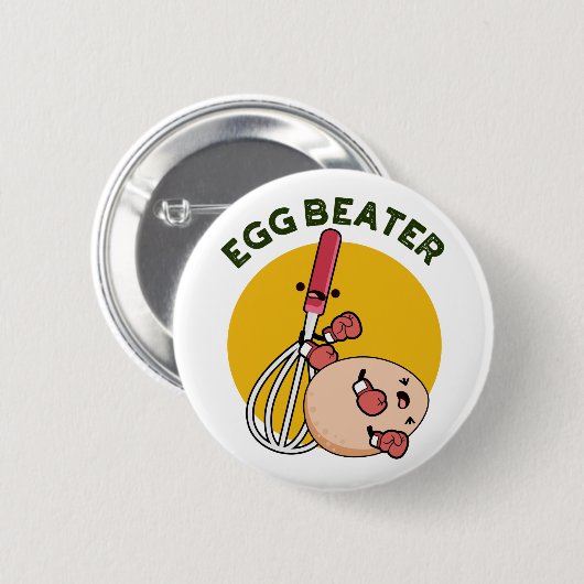 Egg Beater Funny Boxing Puff Button (Vorne & Hinten)