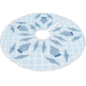 Egg Blue Chinoiserie Ginger Jar Jars Polyester Weihnachtsbaumdecke (Schrägansicht)