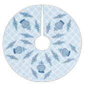 Egg Blue Chinoiserie Ginger Jar Jars Polyester Weihnachtsbaumdecke (Vorderseite)