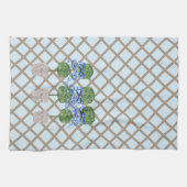 Egg Blue Chinoiserie Ginger Jar Jars Topiary  Geschirrtuch (Horizontal)