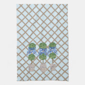 Egg Blue Chinoiserie Ginger Jar Jars Topiary  Geschirrtuch (Vertikal)