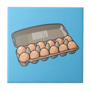 Egg carton cartoon illustration fliese