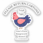 Egg Carton Label customize egg box free range (Vorderseite)