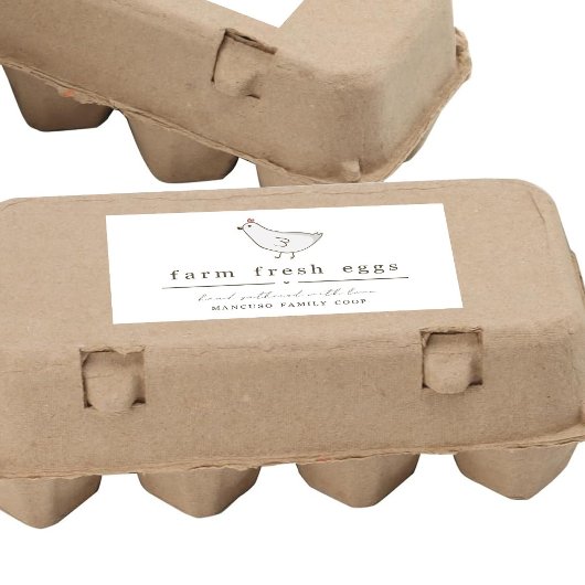 Egg Carton Label - Personalize for Farm or Coop Rechteckiger Aufkleber