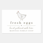 Egg Carton Label - Personalize for Farm or Coop Rechteckiger Aufkleber (Vorderseite)