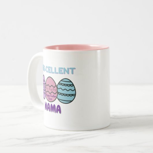 Egg-cellent MaMa Zweifarbige Tasse (Vorderseite Links)