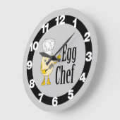 Egg Chef Große Wanduhr (Winkel)