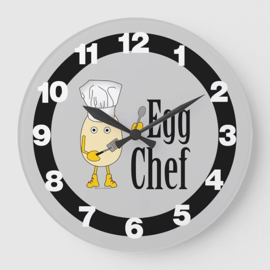 Egg Chef Große Wanduhr (Vorderseite)