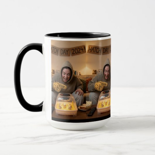 Egg-citement at Home – Cozy Cheer Mug Tasse (Links)