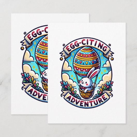 Egg-Citing Adventure RSVP Karte (Vorne/Hinten)