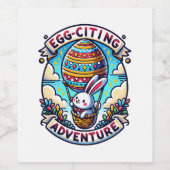Egg-Citing Adventure Weinetikett (Einzelnes Label)
