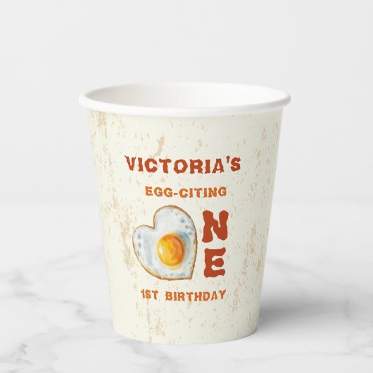 EGG-CITING BBQ BABY BIRTHDAY PAPPBECHER (Vorderseite)