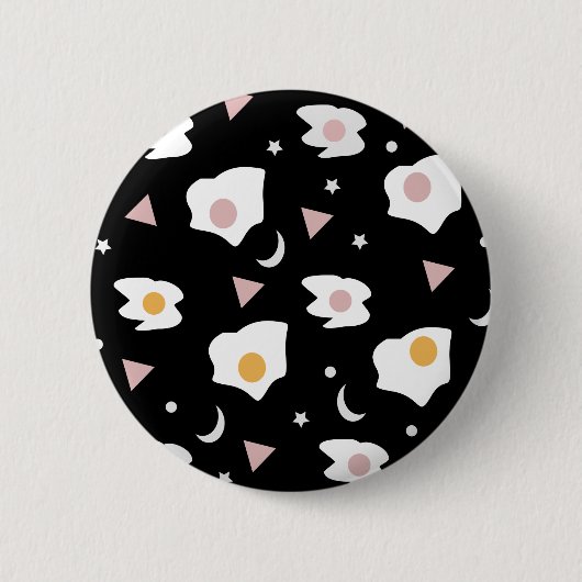 Egg Dinner Moon Confetti Muster Button (Vorderseite)