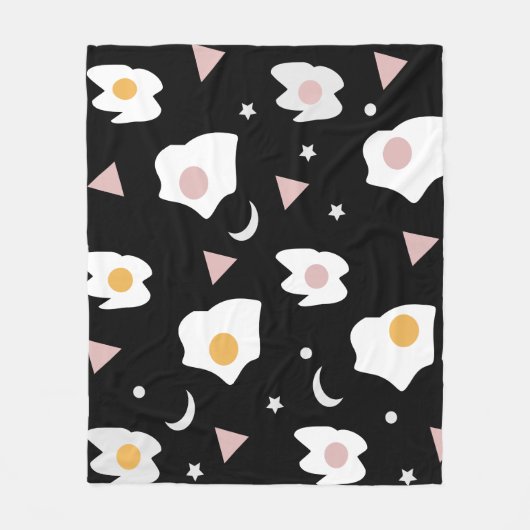 Egg Dinner Moon Confetti Muster Fleecedecke (Vorderseite)