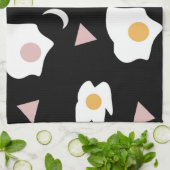 Egg Dinner Moon Confetti Muster Geschirrtuch (Gefaltet)