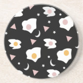 Egg Dinner Moon Confetti Muster Getränkeuntersetzer (Vorne)