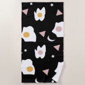 Egg Dinner Moon Confetti Muster Strandtuch (Vorderseite)