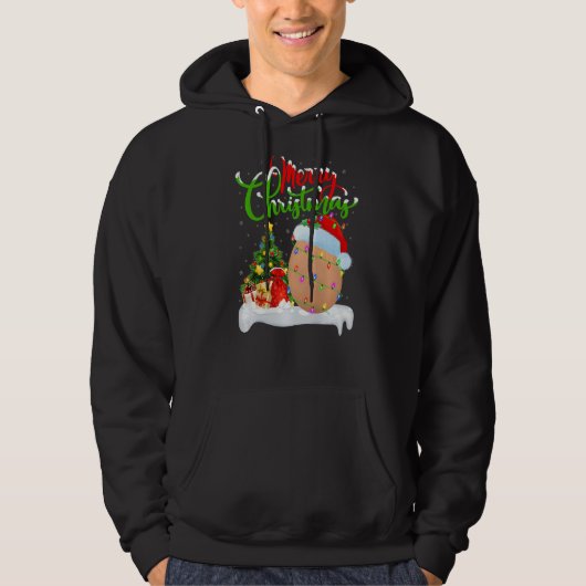 Egg Food Xmas Decorations Santa Egg Christmas Hoodie (Vorderseite)