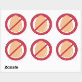 Egg Free enthält keine Eier Allergiewarnkleber Runder Aufkleber (Blatt)