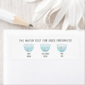 Egg Freshness Test Chicken Hen Egg Carton Label (Insitu)