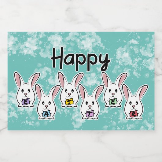 Egg Gestaltete Osterkaninchen Alkoholflaschenetikett (Einzelnes Label)