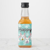 Egg Gestaltete Osterkaninchen Alkoholflaschenetikett (Vorderseite)