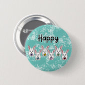 Egg Gestaltete Osterkaninchen Button (Vorne & Hinten)