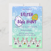 Egg Gestaltete Osterkaninchen Einladung (Vorderseite)