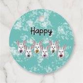 Egg Gestaltete Osterkaninchen Geschenkanhänger (Rückseite)