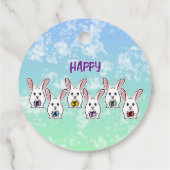 Egg Gestaltete Osterkaninchen Geschenkanhänger (Rückseite)