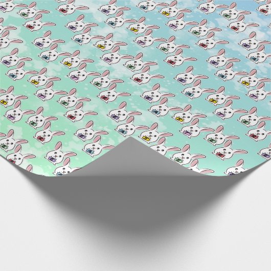 Egg Gestaltete Osterkaninchen Geschenkpapier (Ecke)