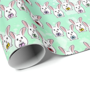 Egg Gestaltete Osterkaninchen Geschenkpapier