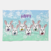 Egg Gestaltete Osterkaninchen Geschirrtuch (Horizontal)