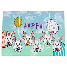 Egg Gestaltete Osterkaninchen Große Geschenktüte