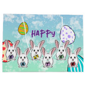 Egg Gestaltete Osterkaninchen Große Geschenktüte (Rückseite)