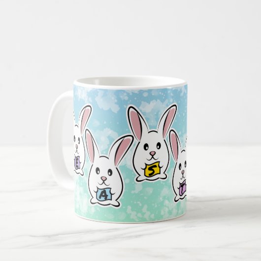 Egg Gestaltete Osterkaninchen Kaffeetasse (Vorderseite Links)