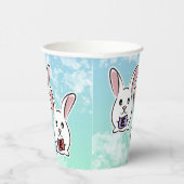 Egg Gestaltete Osterkaninchen Pappbecher (Rechts)