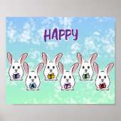 Egg Gestaltete Osterkaninchen Poster (Vorne)