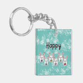 Egg Gestaltete Osterkaninchen Schlüsselanhänger (Vorderseite links)