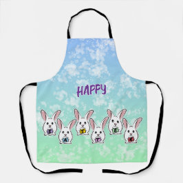 Egg Gestaltete Osterkaninchen Schürze