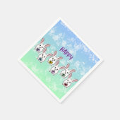 Egg Gestaltete Osterkaninchen Serviette (Ecke)