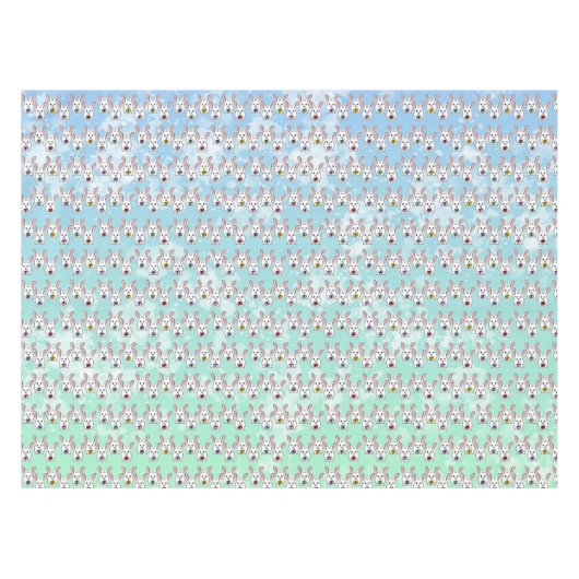 Egg Gestaltete Osterkaninchen Tischdecke (Vorderseite (Horizontal))