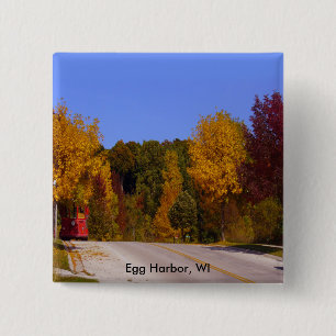 Egg Hafen, WI Herbstsaison mit Trolley Car Button