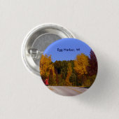 Egg Hafen, WI Herbstsaison mit Trolley Car Button (Vorne & Hinten)